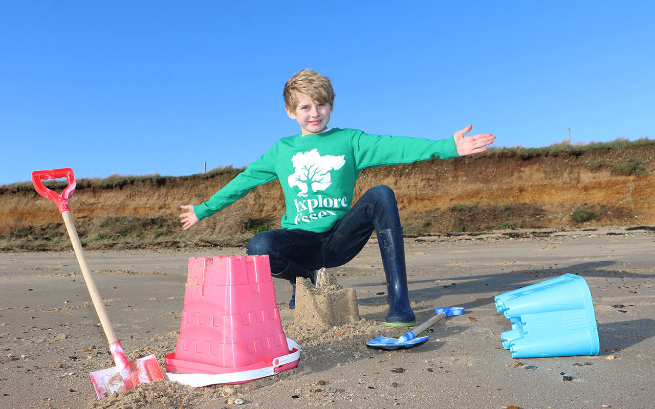 tourism PR, boy on a beach