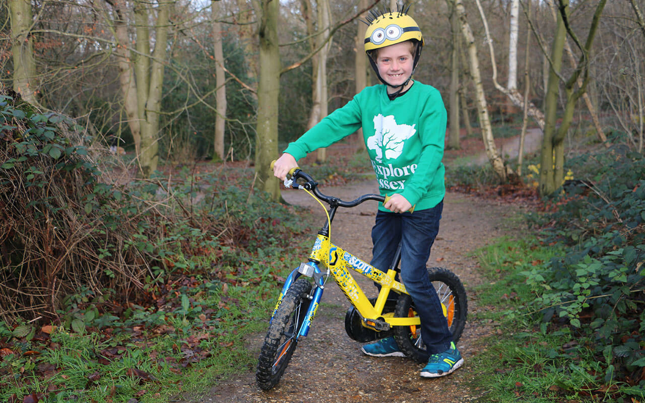 tourism PR, boy on a bike