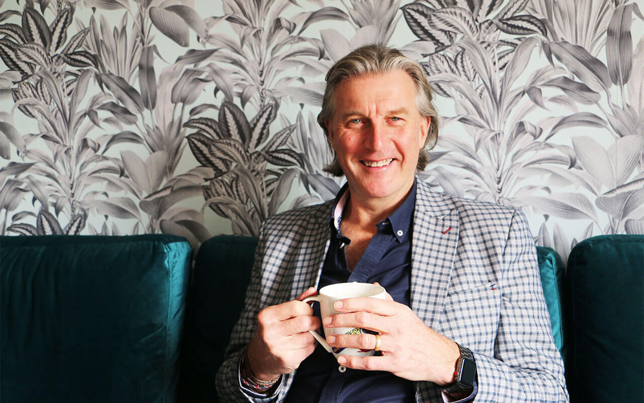 Healthcare PR, care PR, medical PR, man holding cup of tea